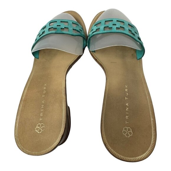 Trina Turk Teal and Brown Sandals - Picture 9 of 13